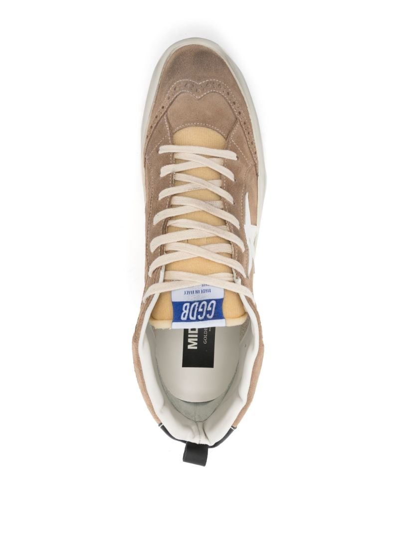 Brown Mid-star Suede Sneakers