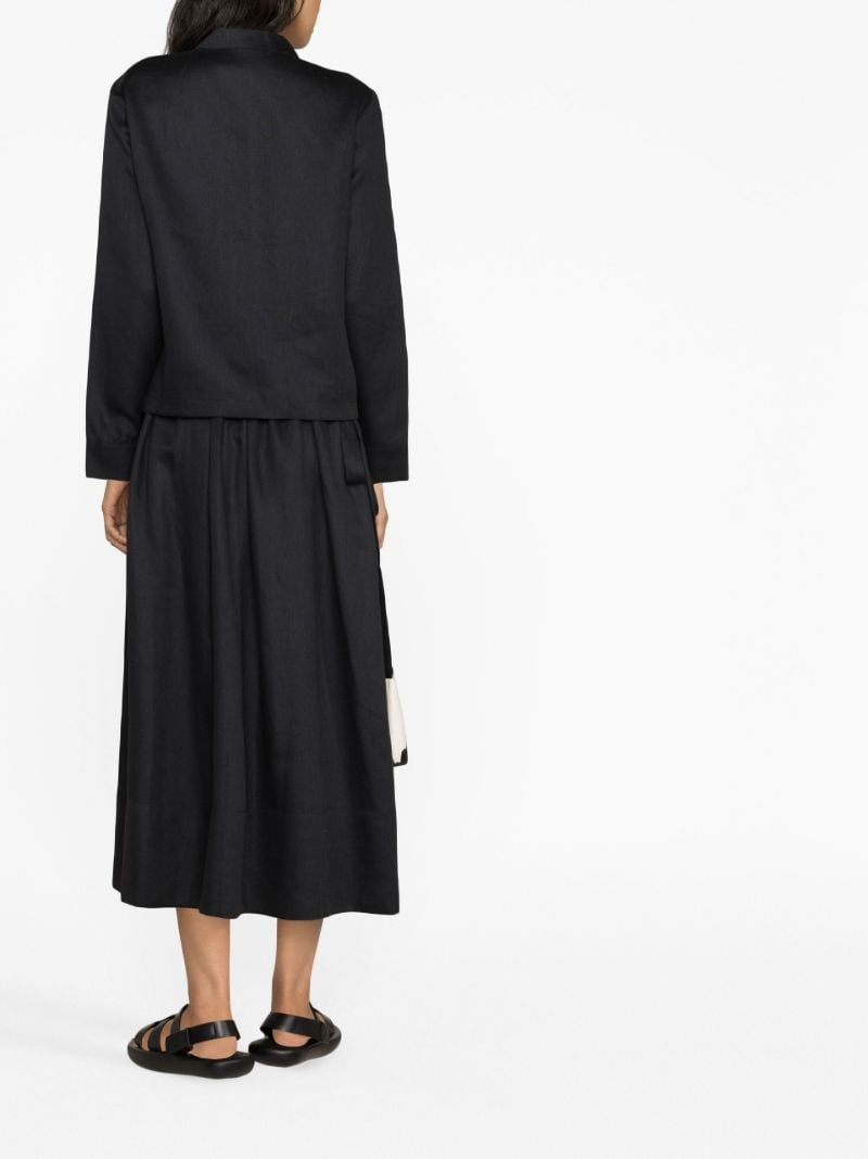 Black Miami Linen Shirt Jacket