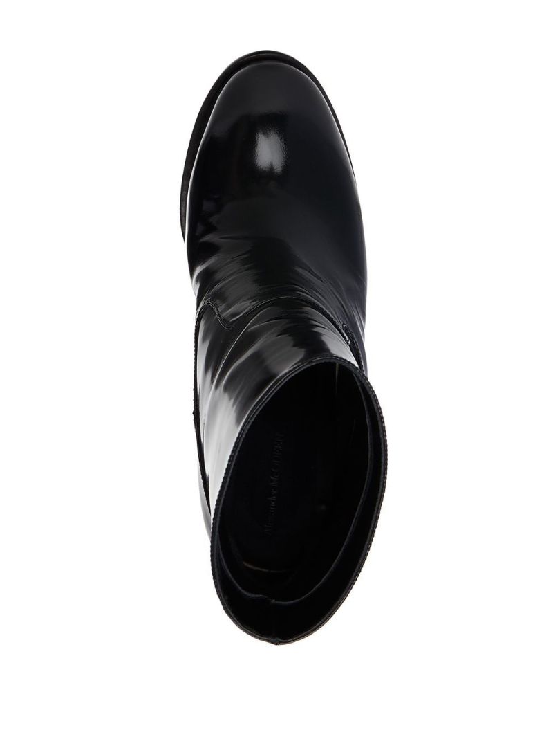 Black 120 Platform Ankle Boots