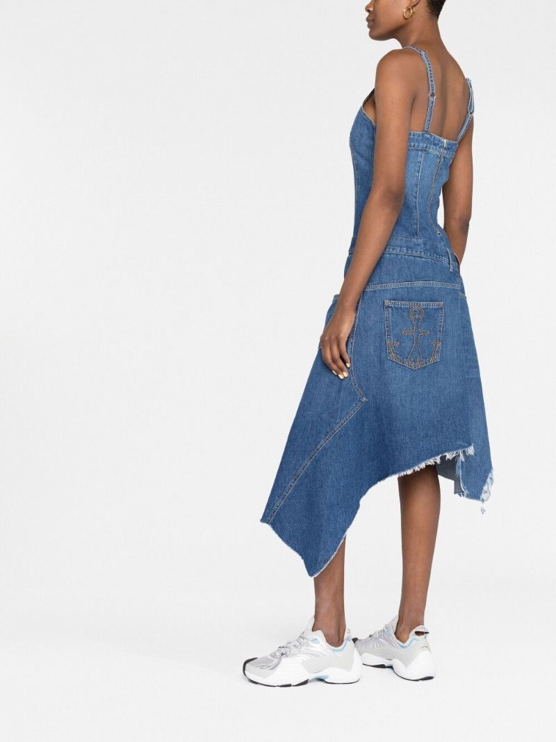 Blue Asymmetrical Denim Dress