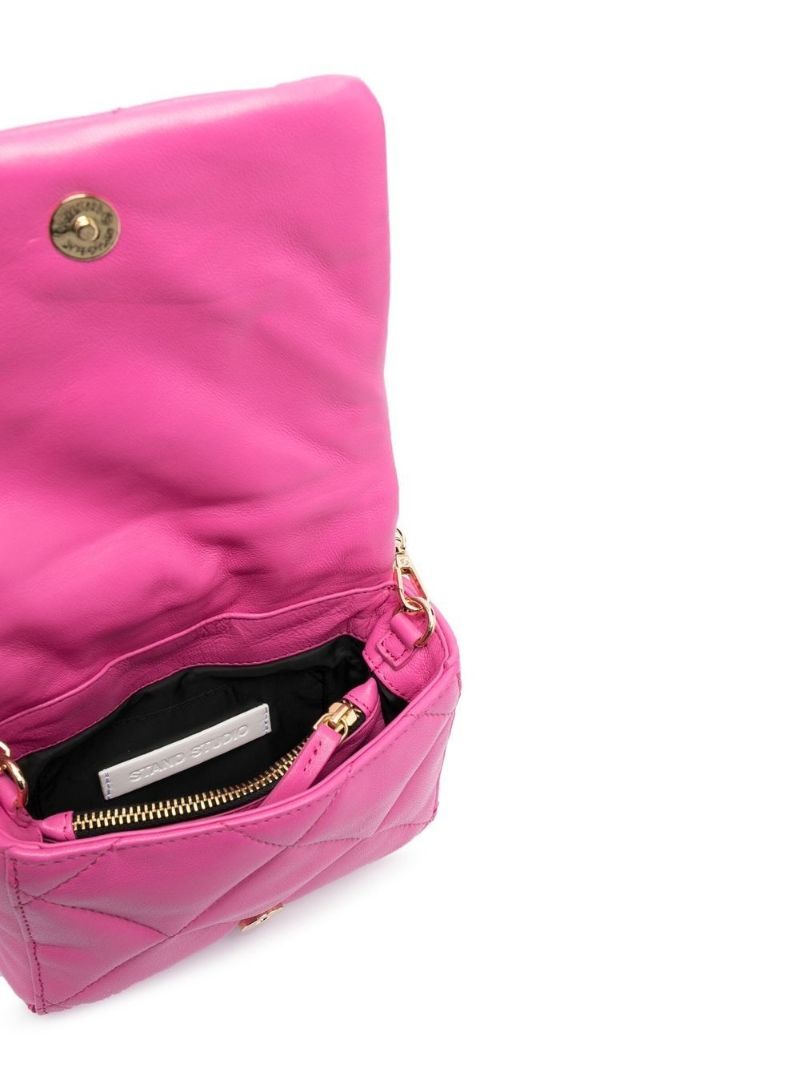 Pink Hestia Quilted Leather Shoulder Bag