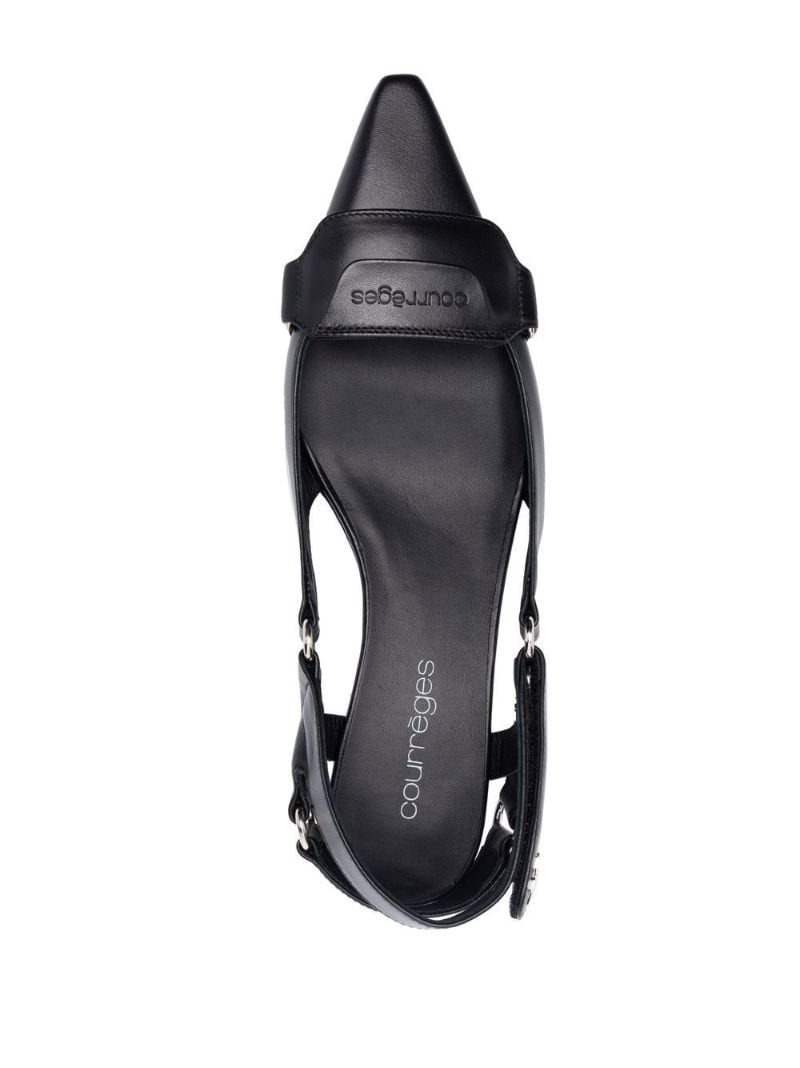 Black Racer 50 Leather Slingback Pumps