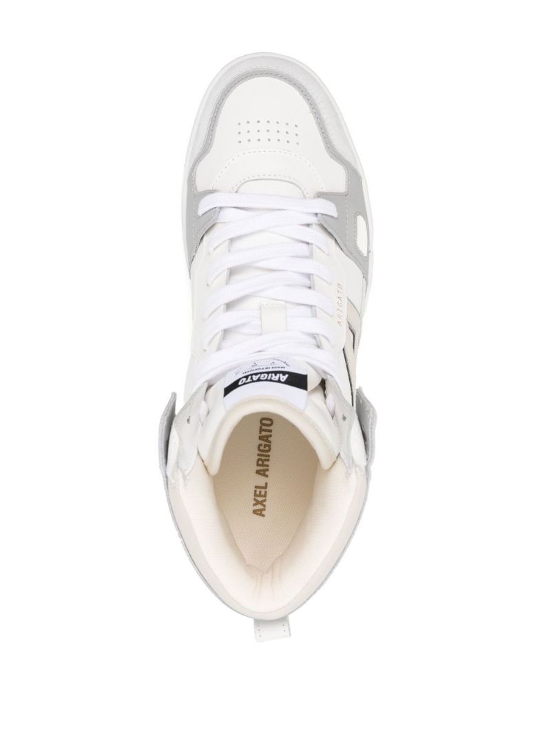 White A-dice High-top Leather Sneakers