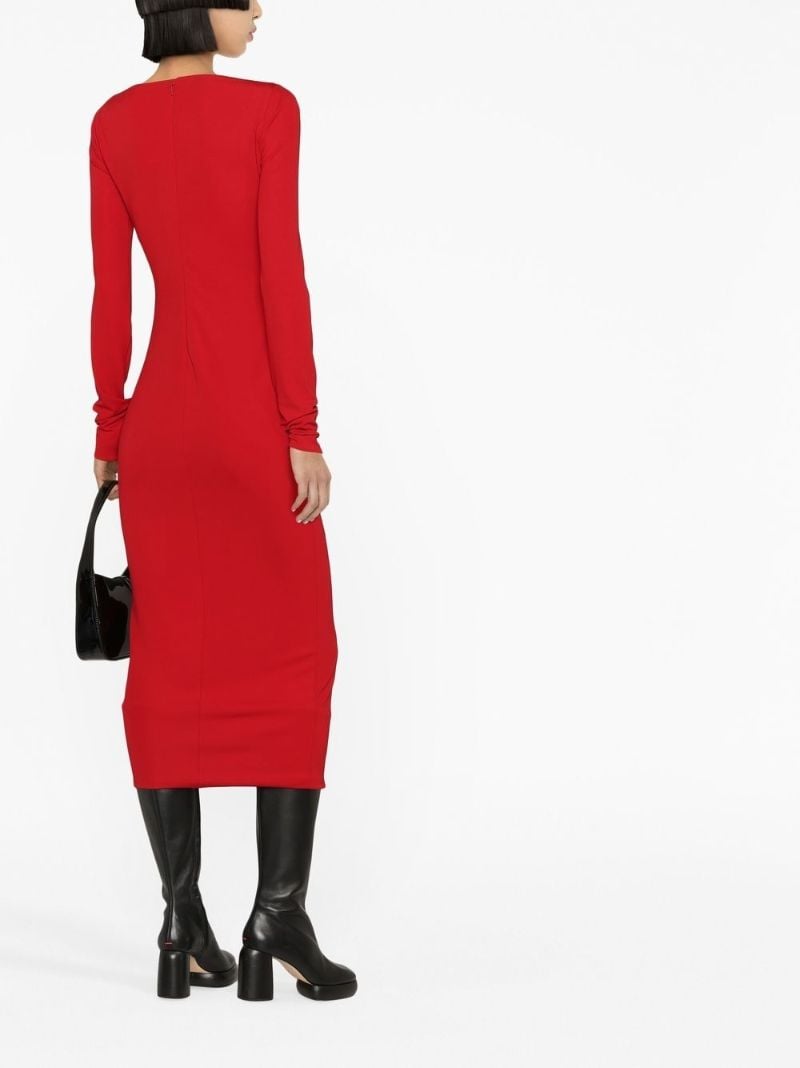 Red Corset Midi Dress