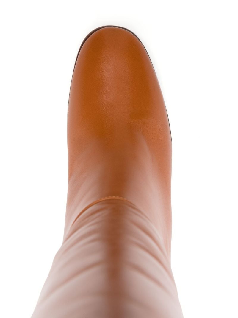 Brown Horsebit 75 Leather Knee-high Boots
