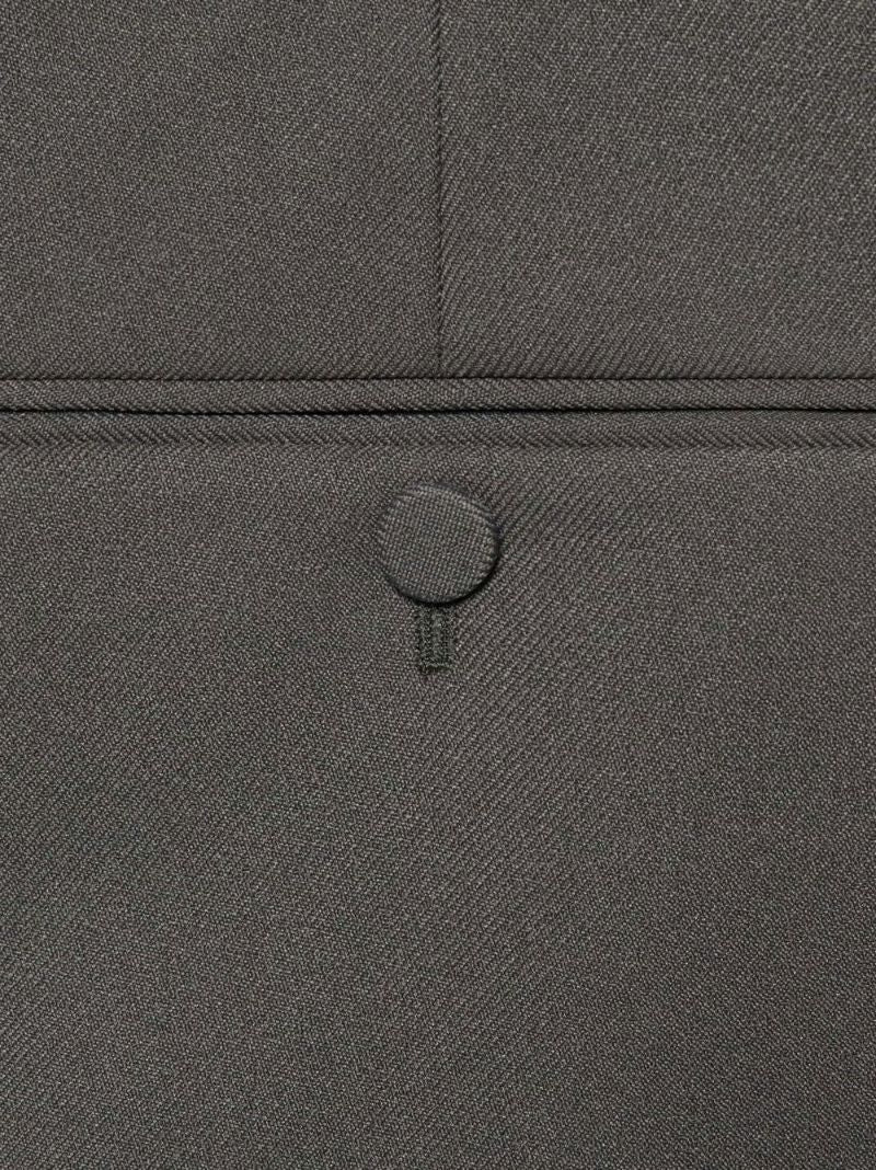 Grey Studded Straight-leg Trousers