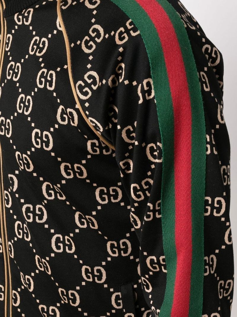 Black Gg Supreme Jacquard Track Jacket