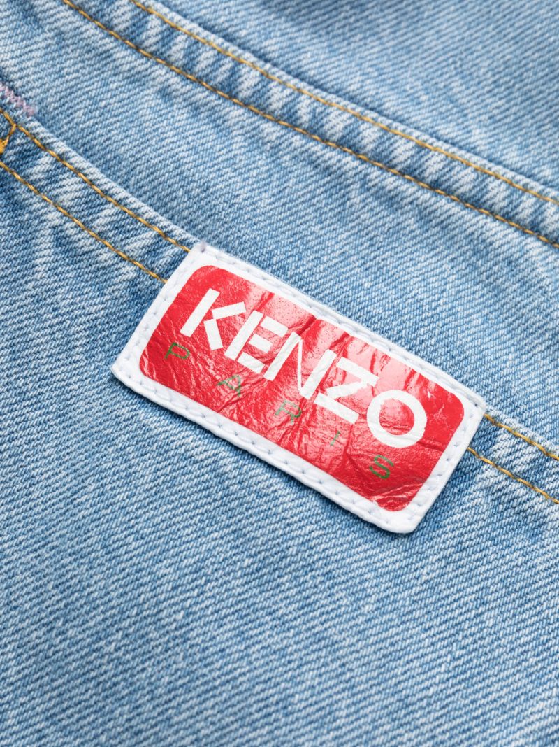 Blue Asagao Straight-leg Jeans