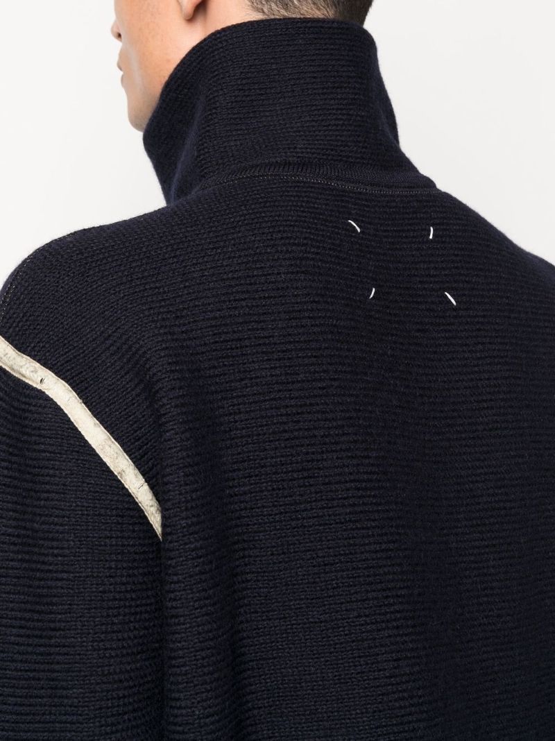 Black Half-zip High Neck Jumper