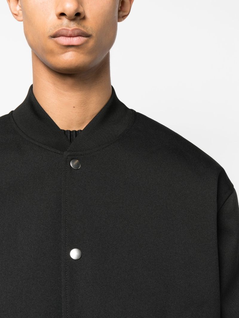 Black Cotton Bomber Jacket