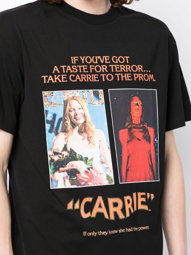 Black Carrie Poster Print Cotton T-shirt