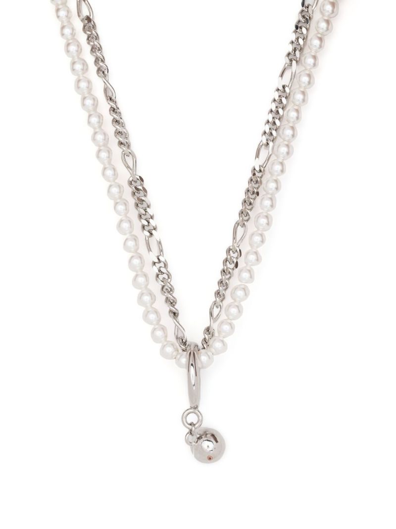 Silver-tone Jip Pearl Necklace