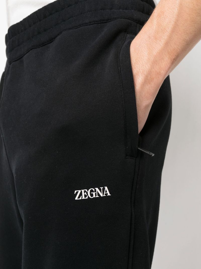 Black Logo Patch Track Pants