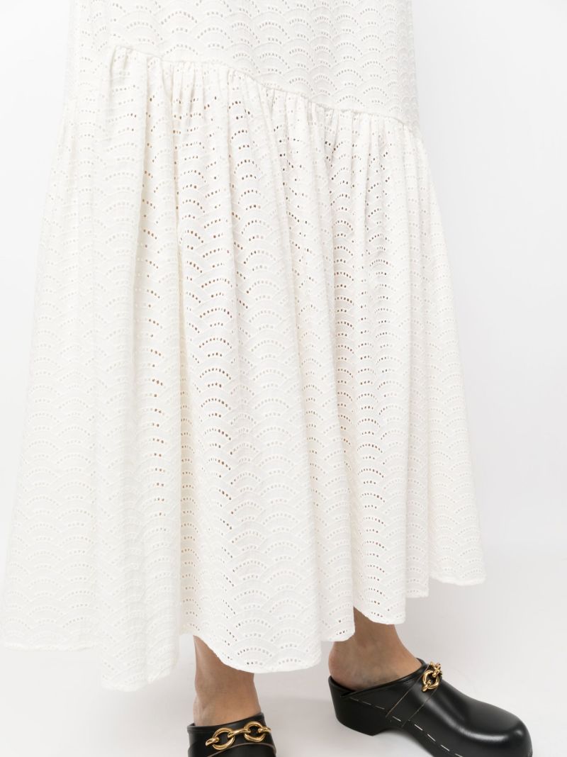 White Memories Tiered Cotton Midi Dress