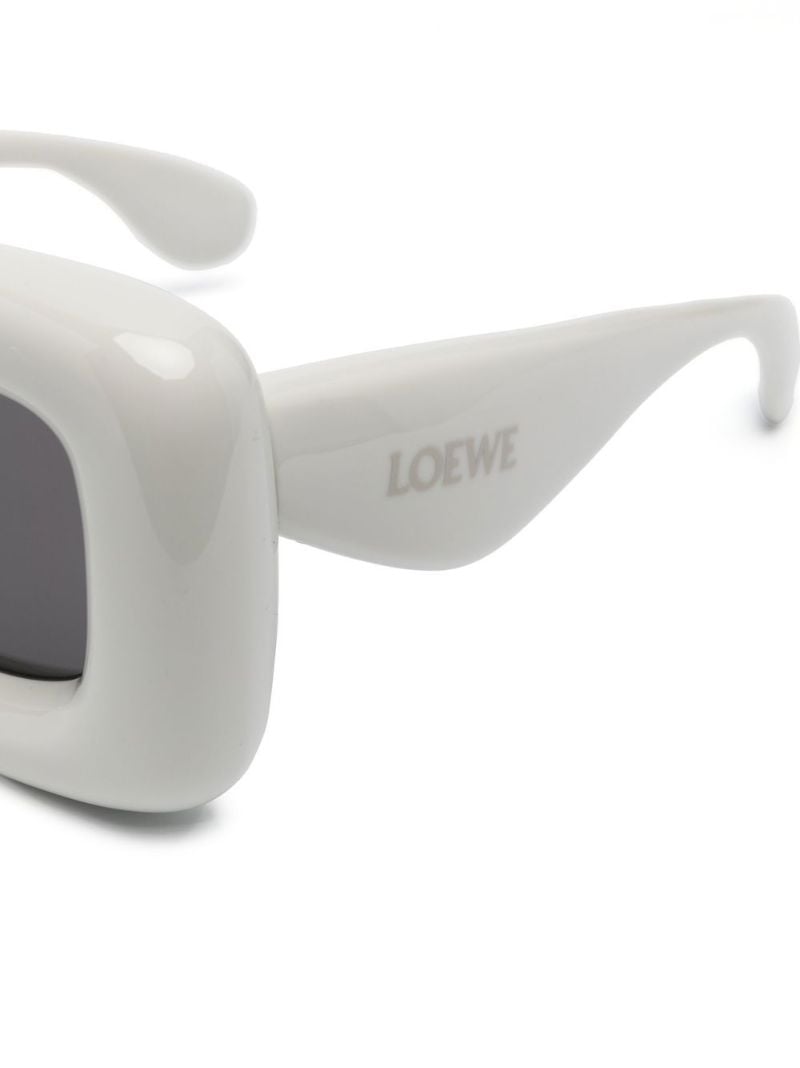 Grey Inflated Square-frame Sunglasses