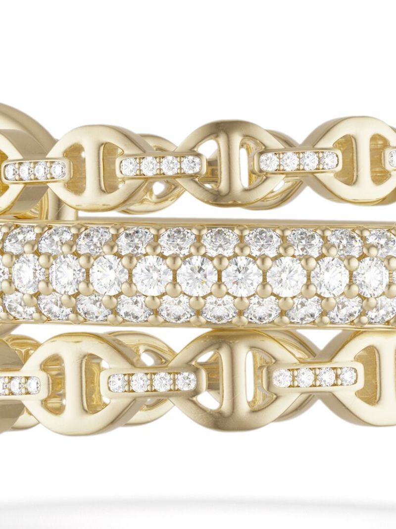 X Hoorsenbuhs 18k Yellow Gold Microdame Sk Diamond Ring
