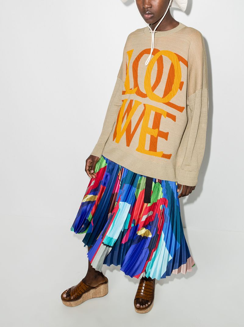 Logo-jacquard Oversized Jumper