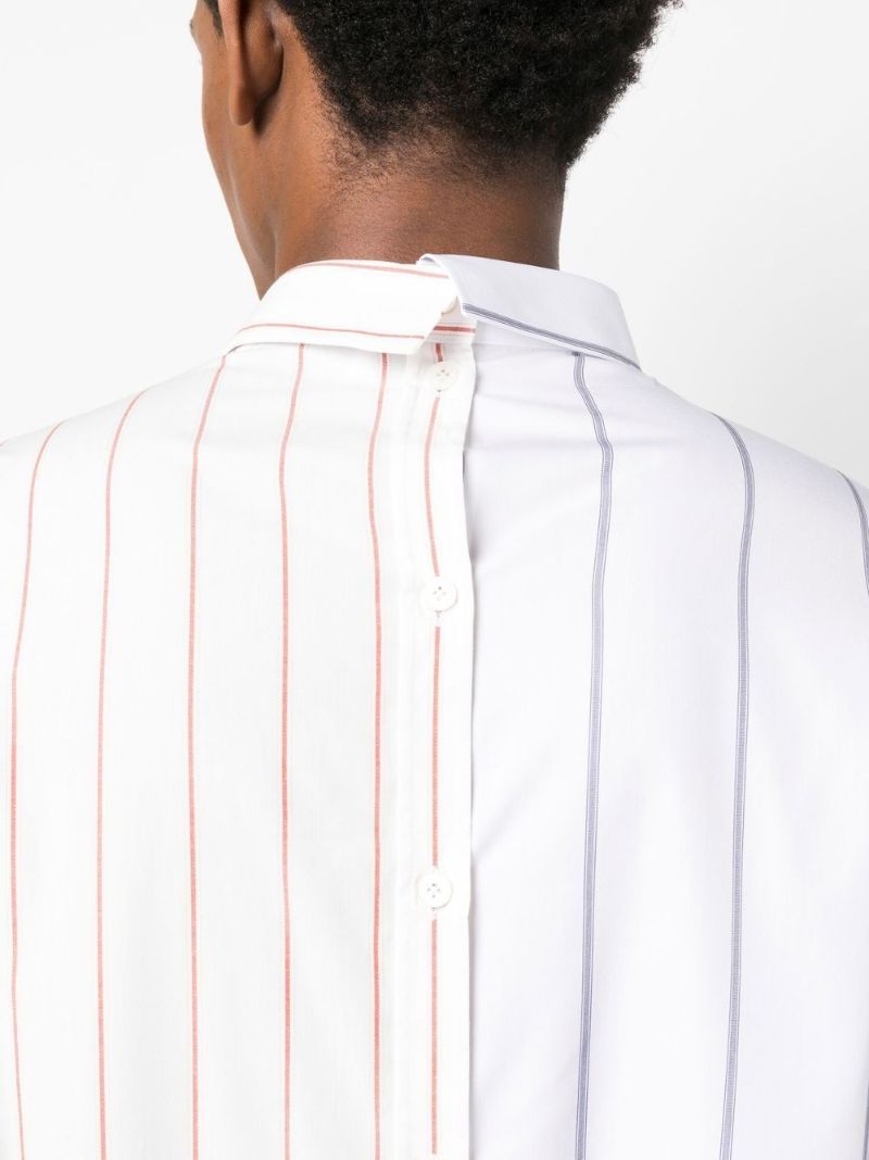 White Two-tone Pinstripe Shirt
