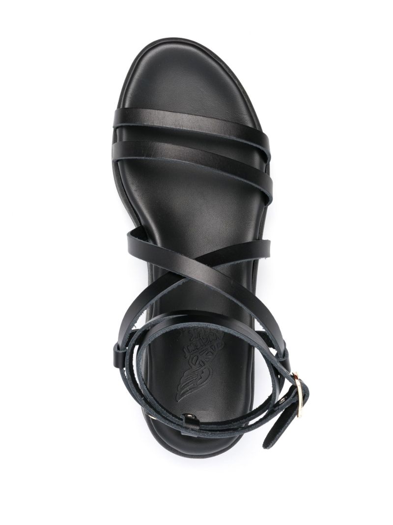 Black Aristea Flatform Leather Sandals