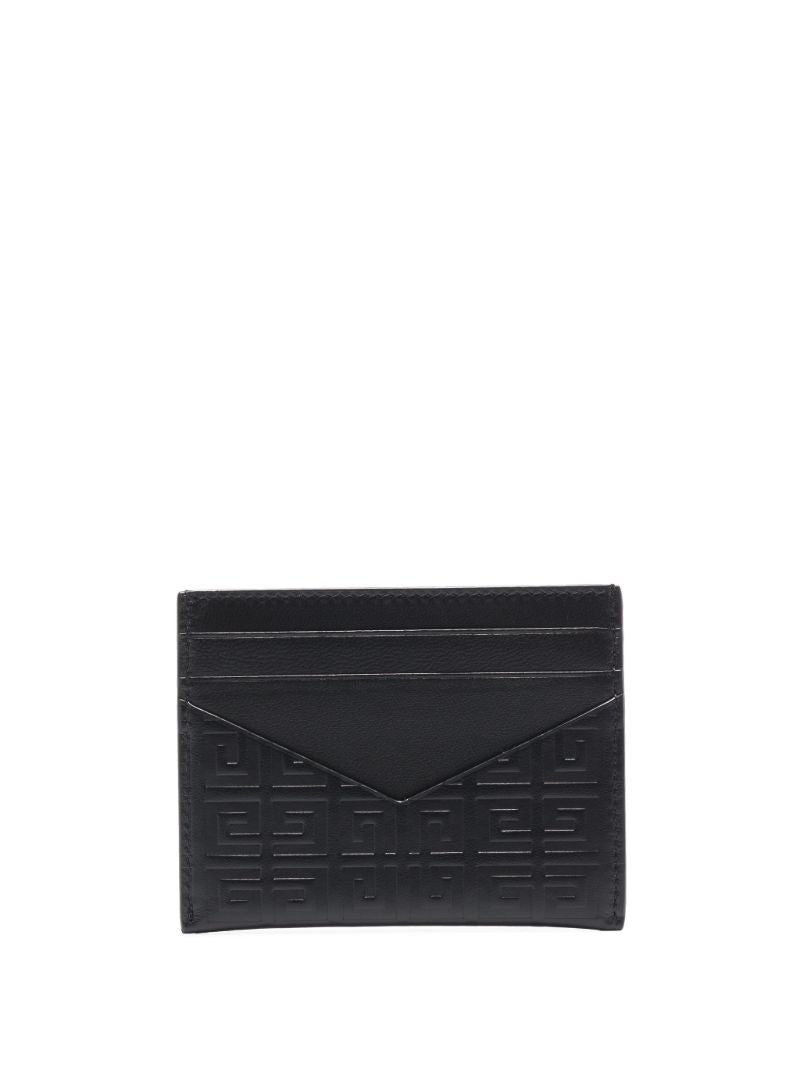 Black G Cut Leather Card Holder