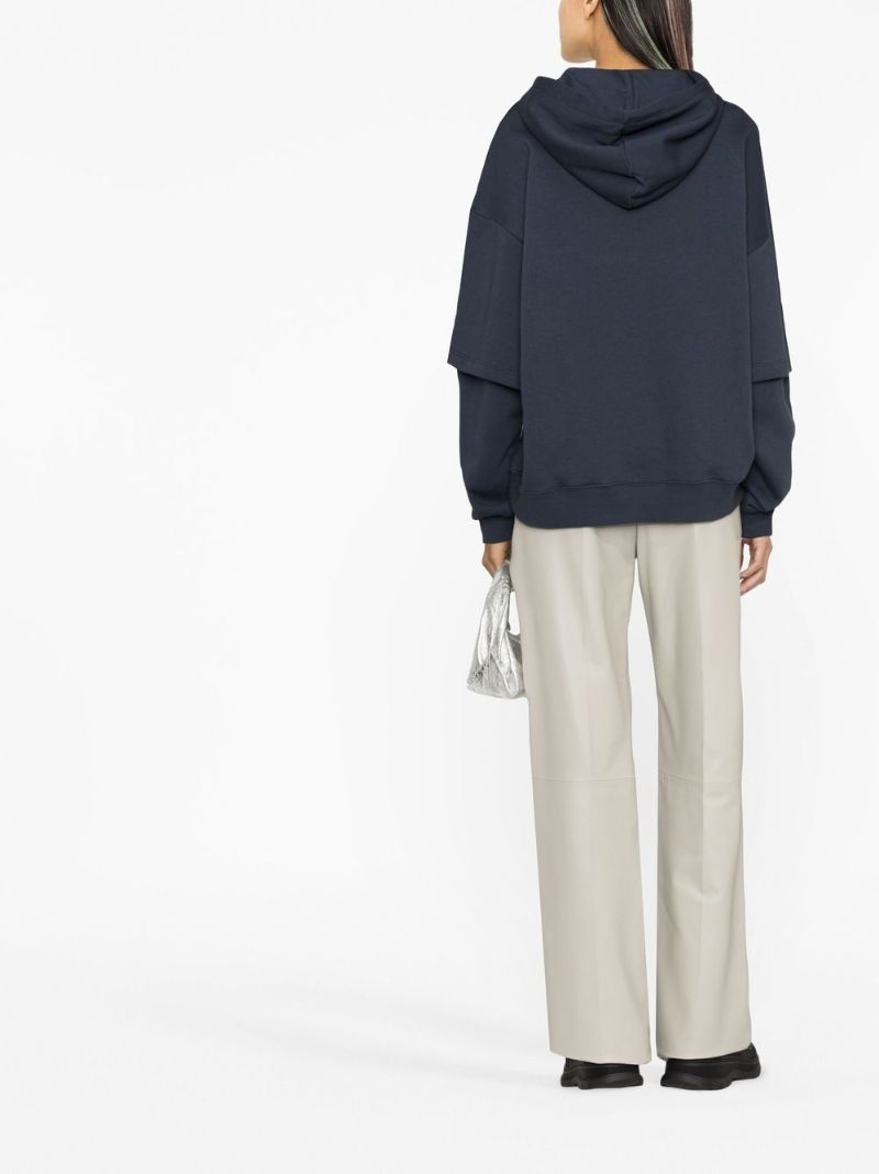 Navy Layered Sleeve Hoodie