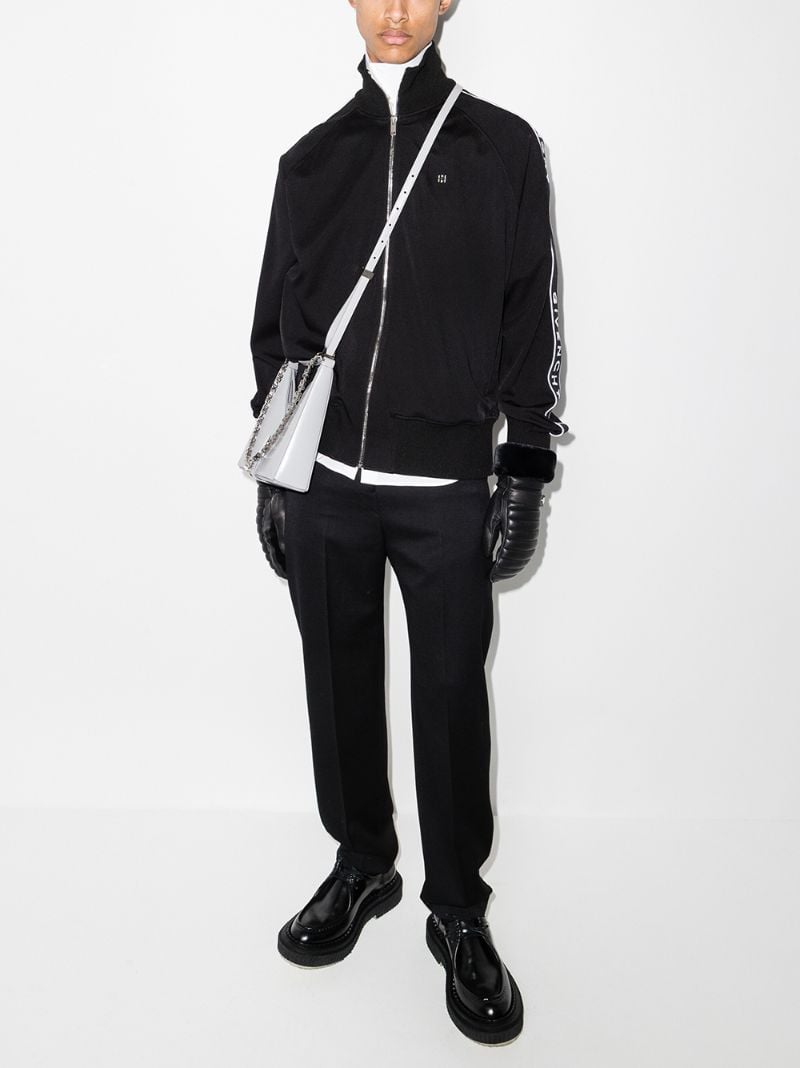 Logo-stripe Zip-up Sports Jacket