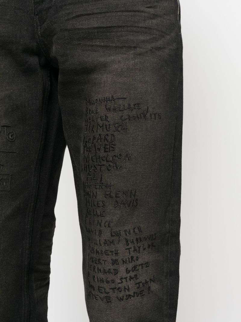 Black Basquiat Ray Straight-leg Jeans