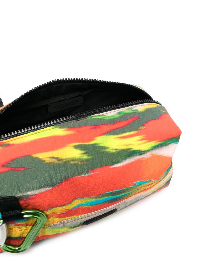 Orange Sun Waves Camo Belt Bag