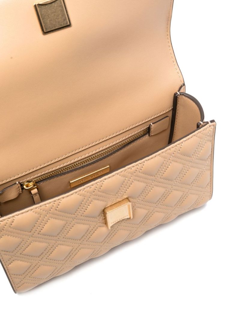 Neutral Fleming Small Leather Crossbody Bag