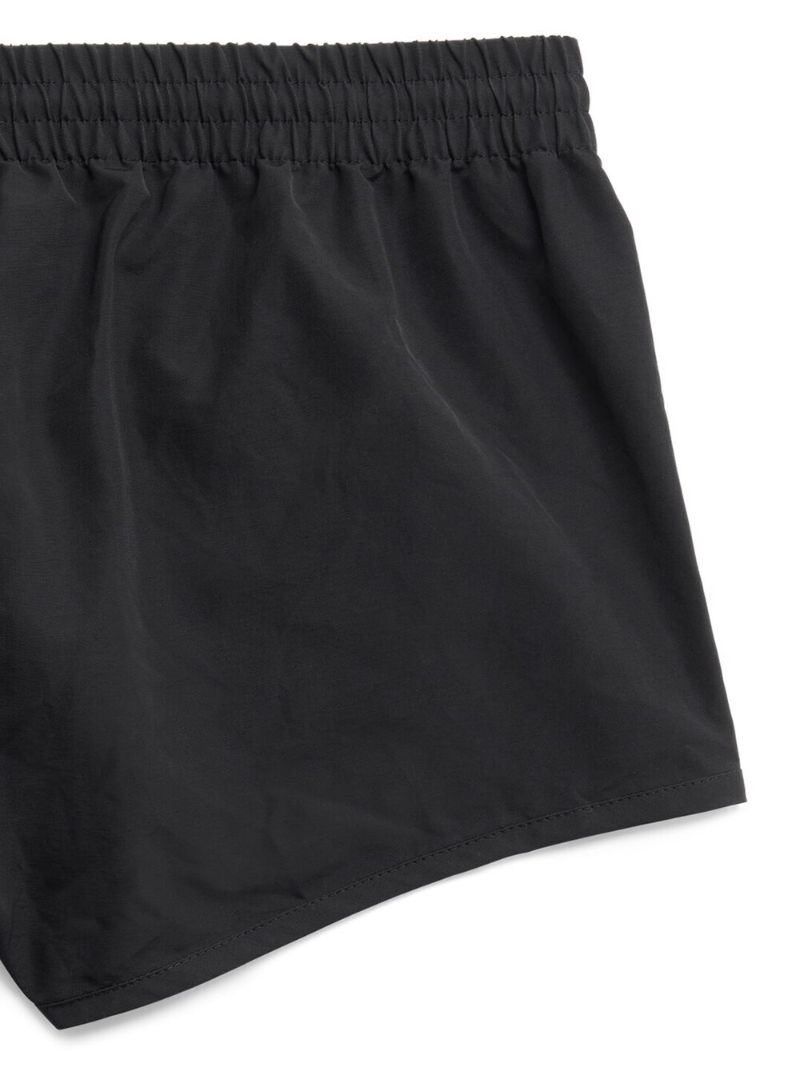 Black Elasticated Track Shorts