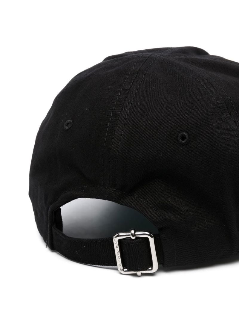 Black Logo Embroidered Baseball Cap