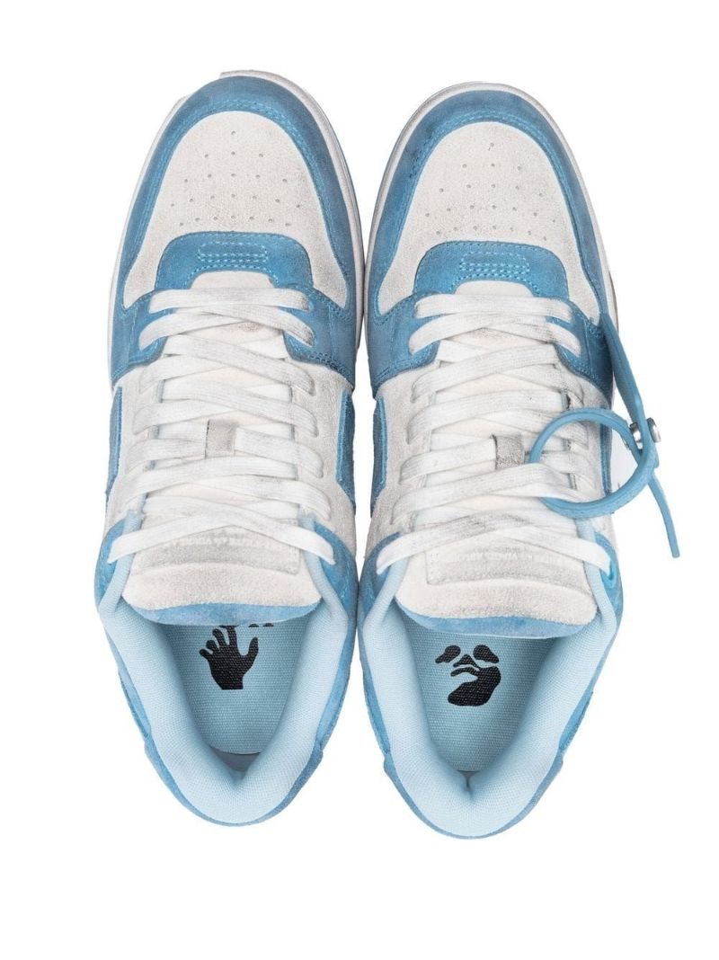 Blue and White Out of Office Suede Sneakers