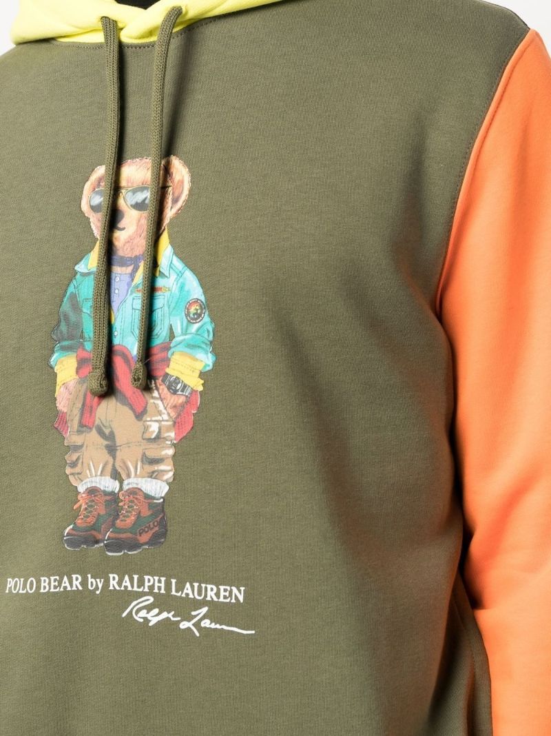 Green Polo Bear Colourblock Hoodie