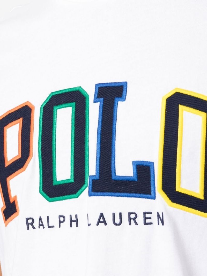 White Embroidered-logo Short-sleeve T-shirt