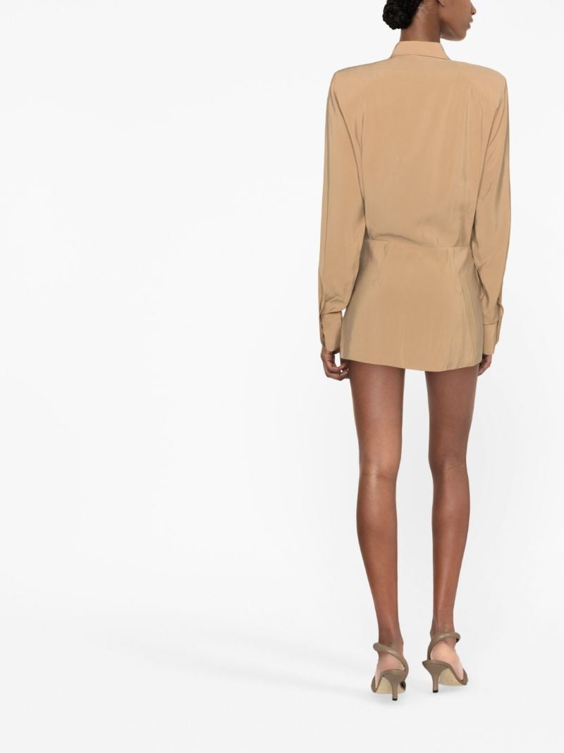 Neutral Shirt Mini Dress