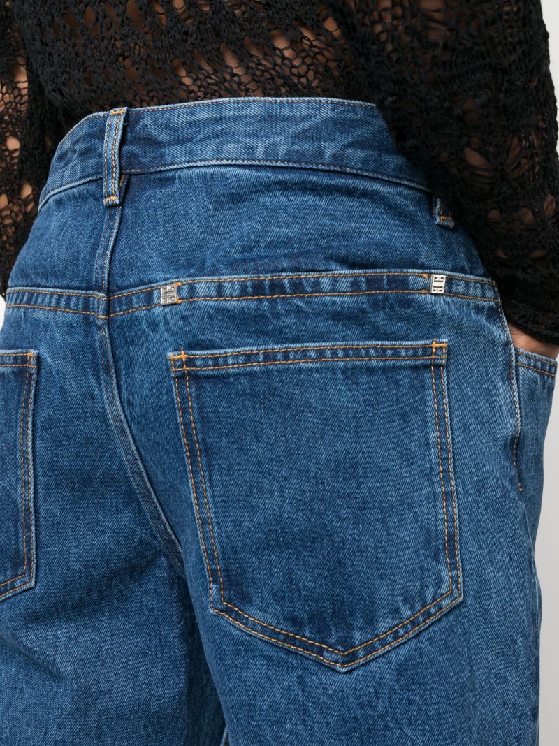 Blue Distressed Effect Jeans