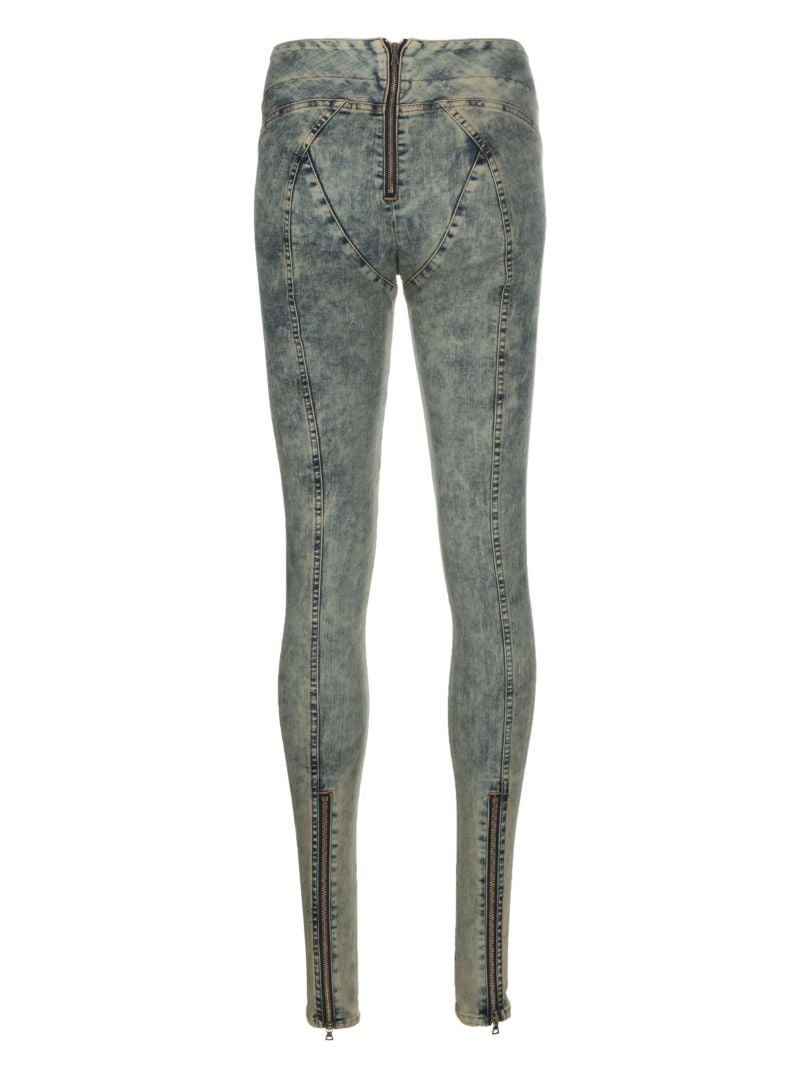 Blue Celest Asymmetric Skinny Jeans
