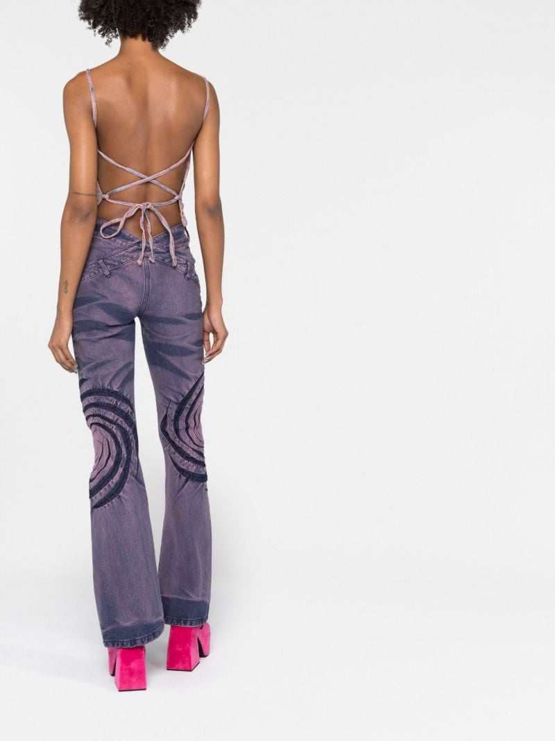 Pink Tie-back Denim Top