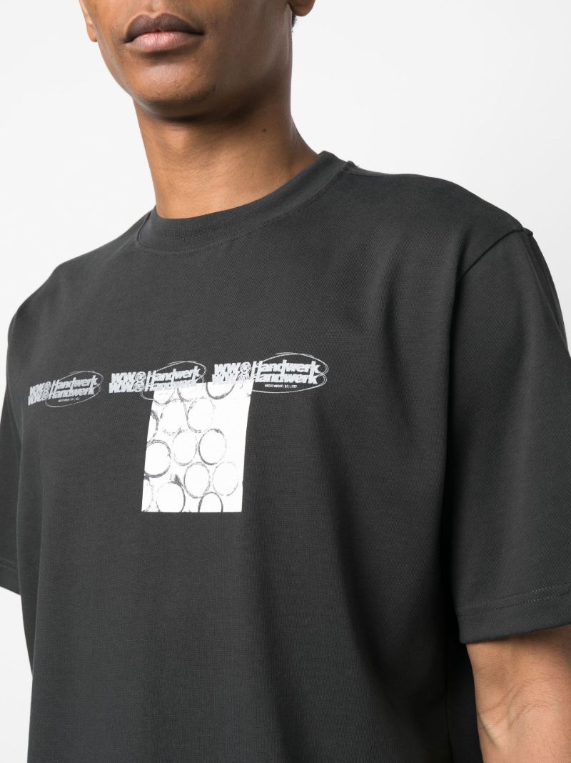 Grey Haider Texture Cotton T-shirt