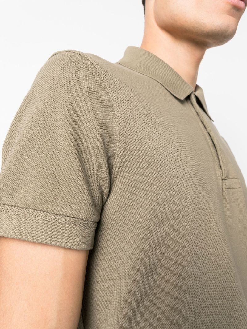 Green Short Sleeved Cotton Polo Shirt