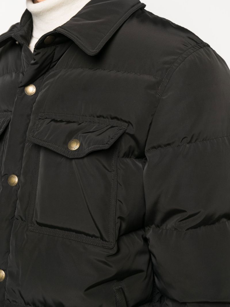 Black Techno Ottoman Padded Jacket