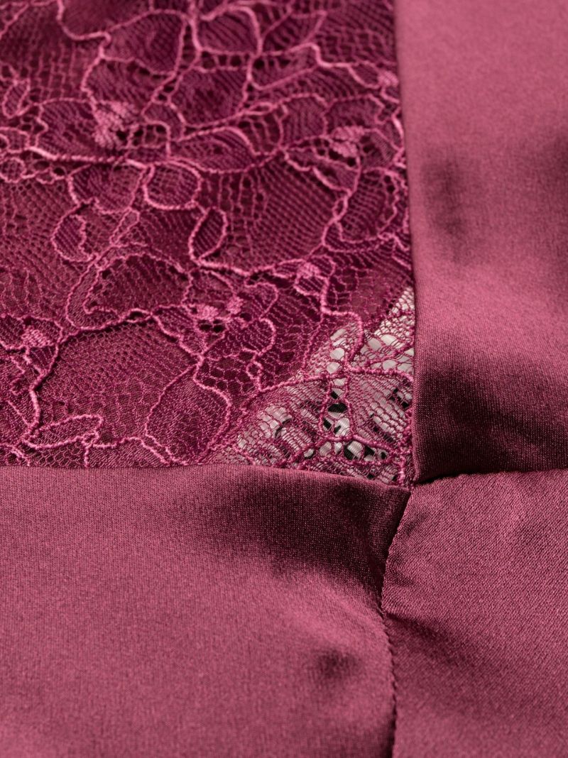 Purple Silk Camisole and Short Set