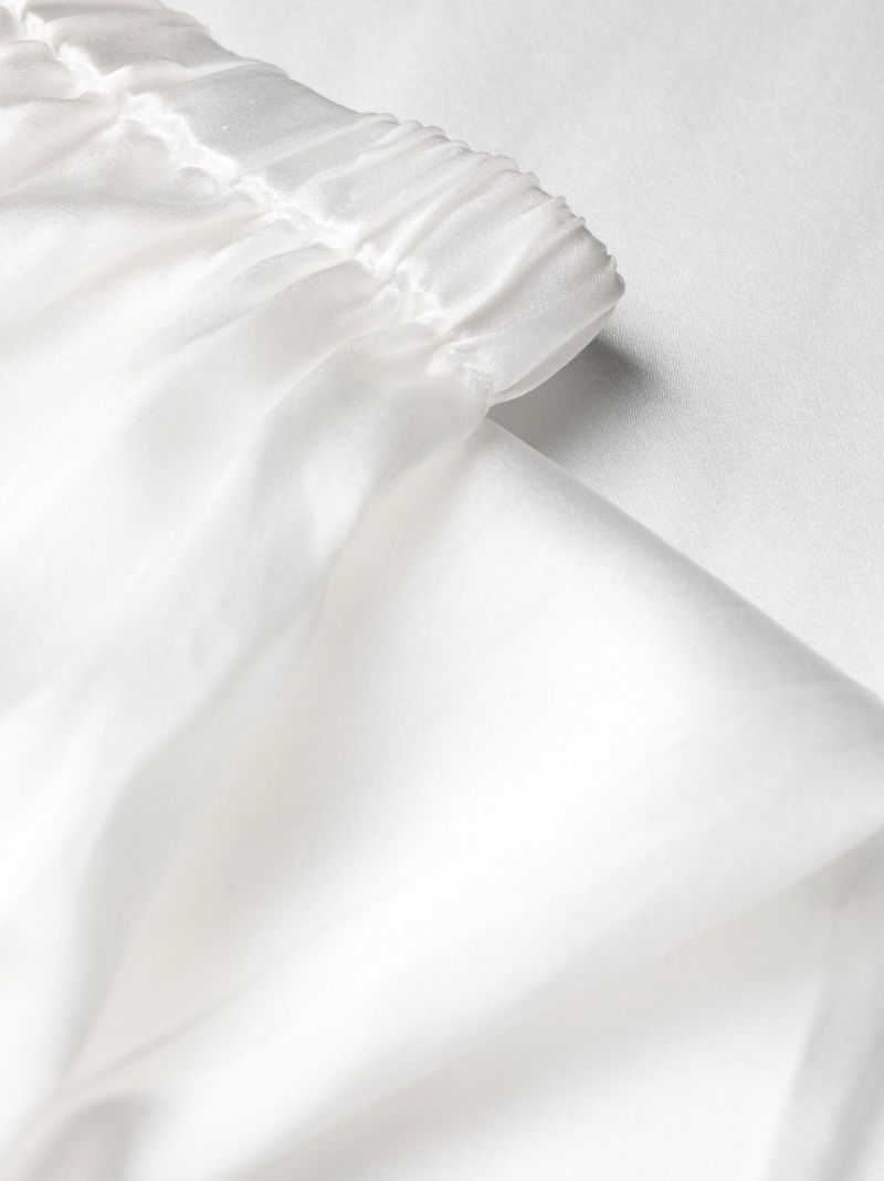 White Wide-leg Pyjama Trousers