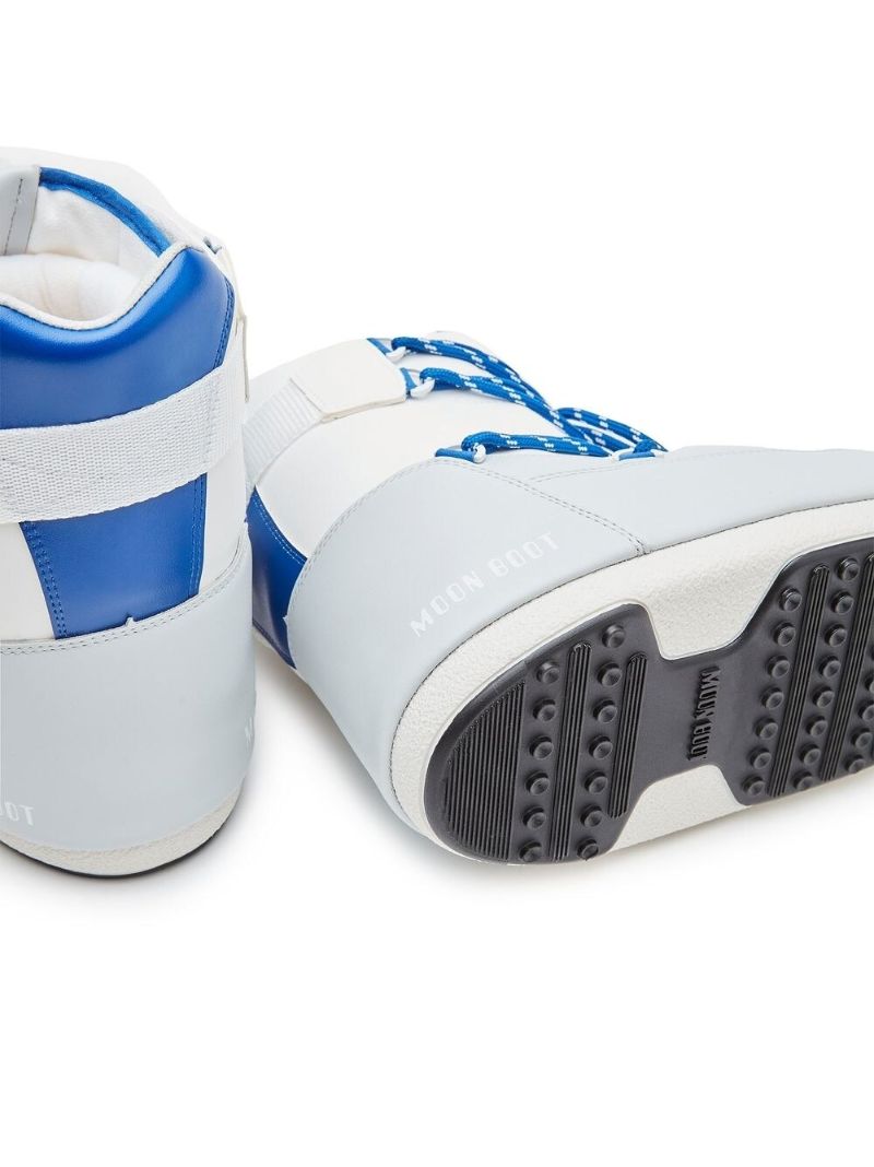 Blue Lace Up Sneaker Boots