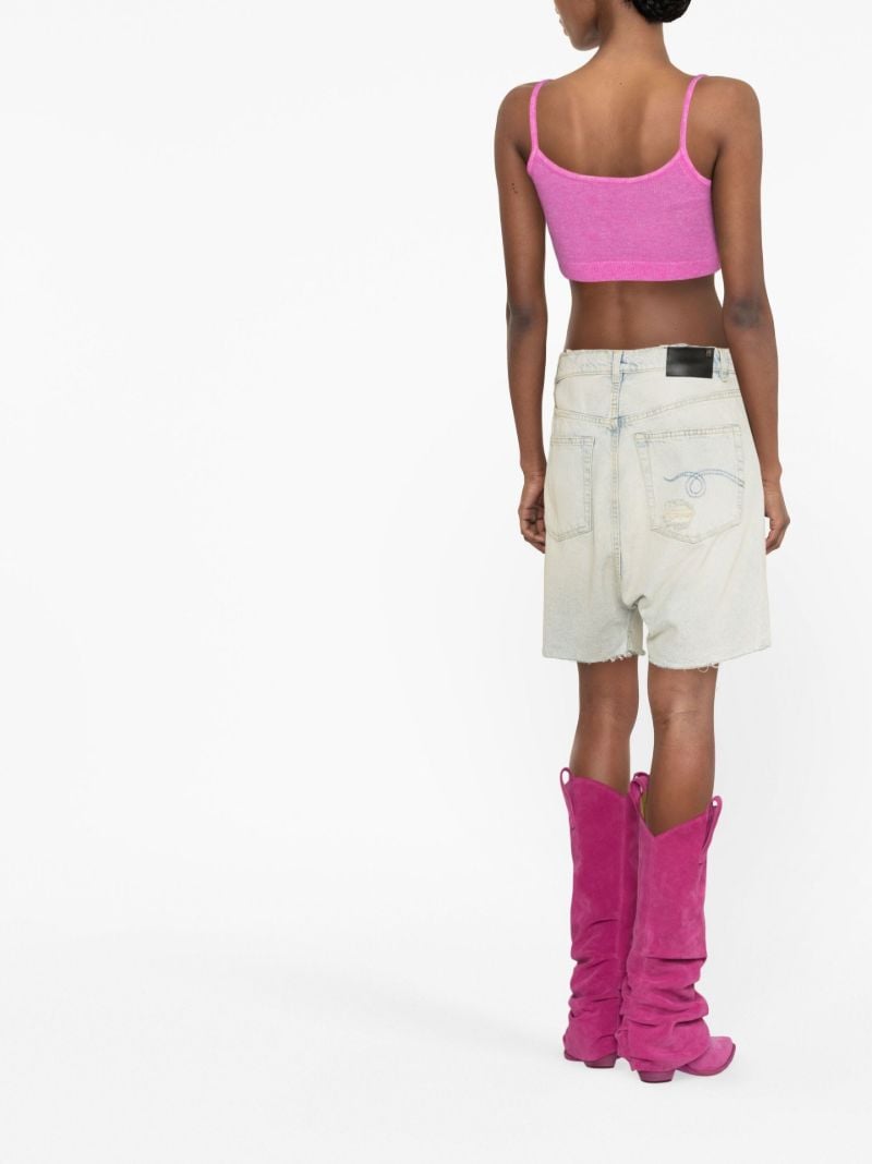 Blue Marky Drop Denim Shorts