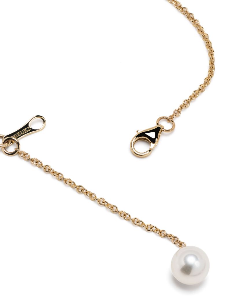 14k Yellow Gold Sea of Beauty Diamond and Pearl Bracelet