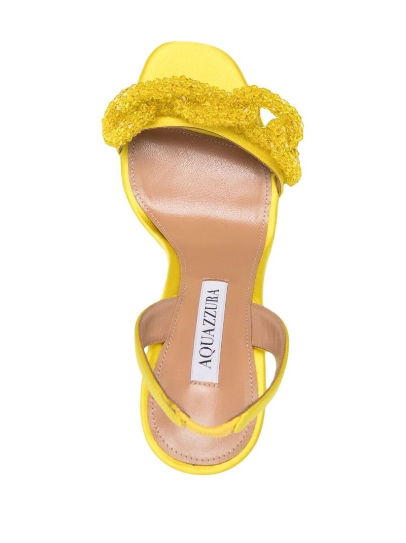 Yellow Chain of Love 115 Beaded Sandals