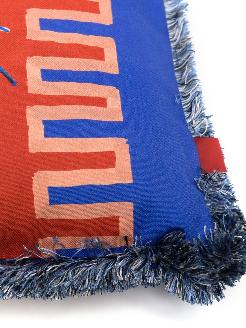 X Browns Blue Flora Printed Cushion