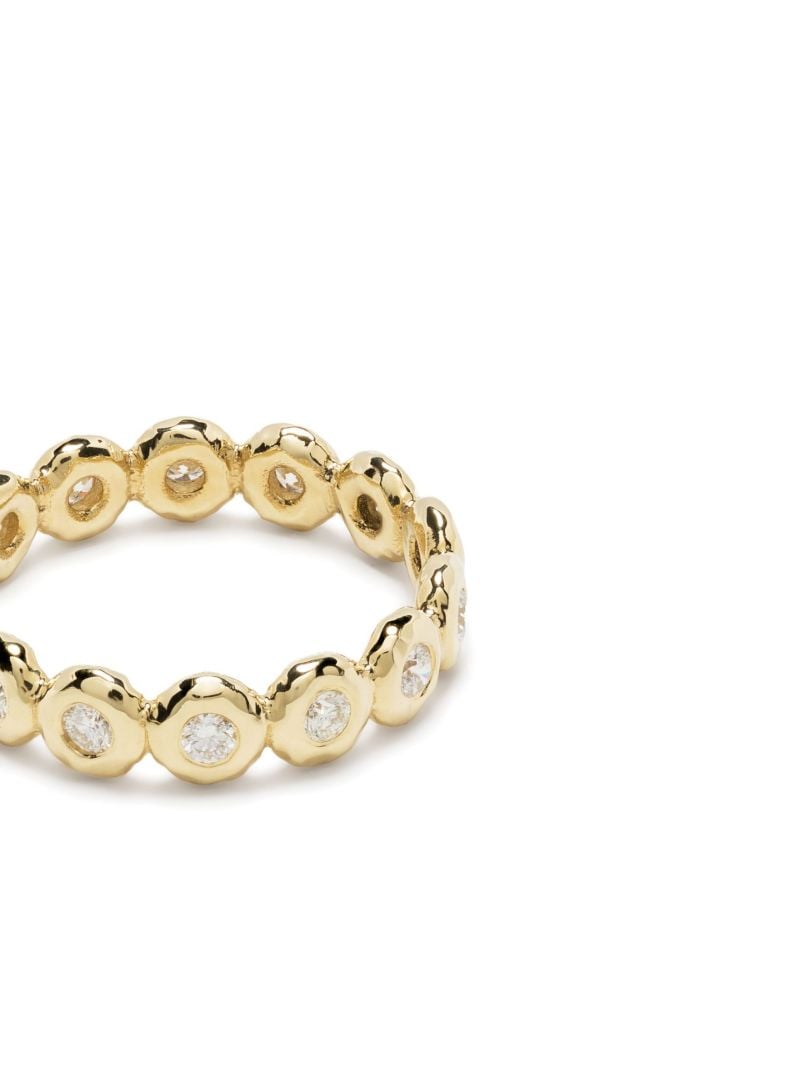 18k Yellow Gold Nesting Gem Diamond Ring