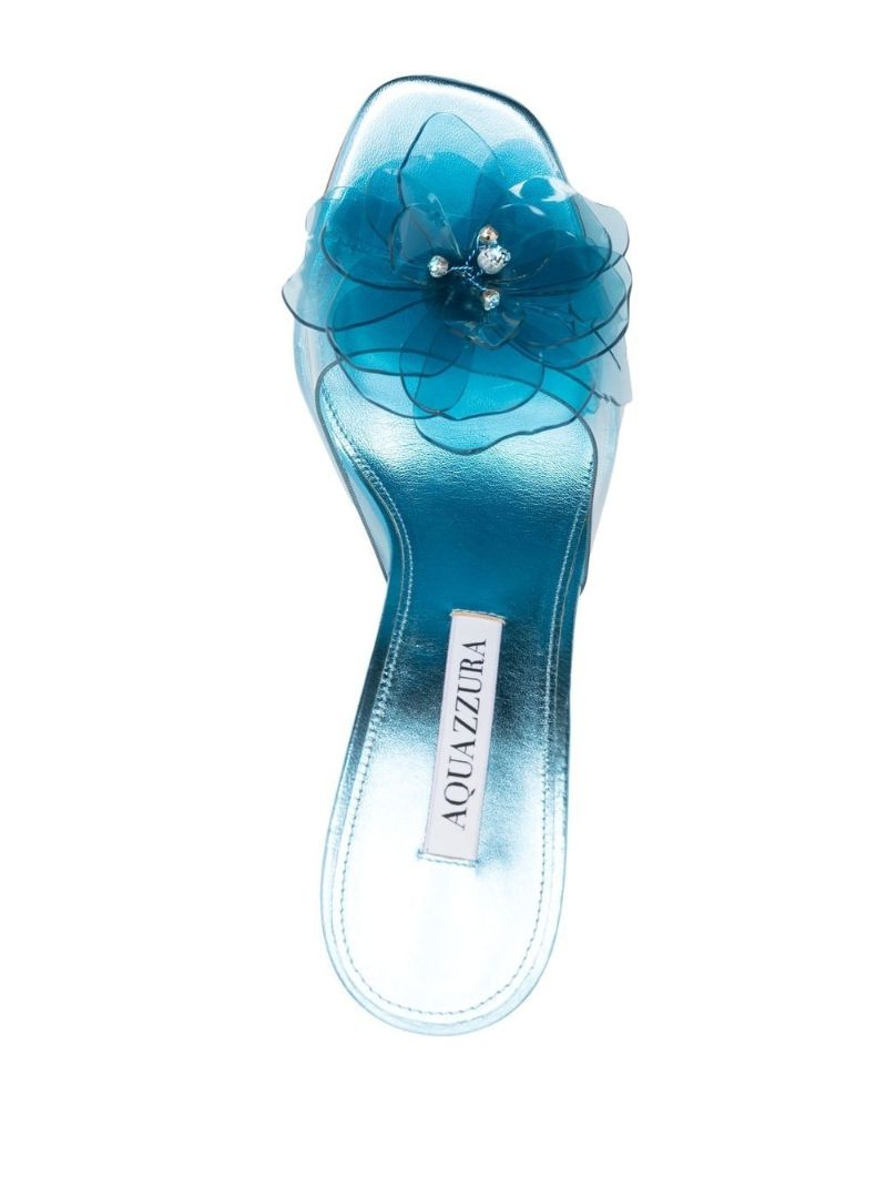 Blue Zsa Zsa 95 Leather Mules